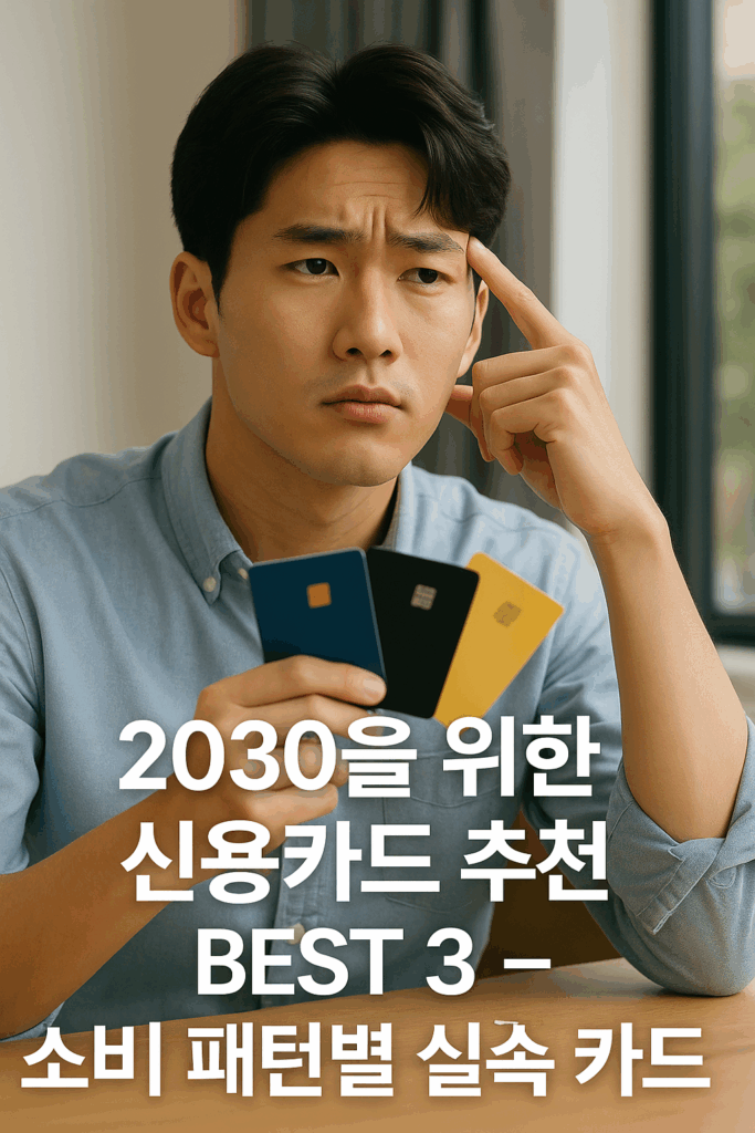 2030을 위한 신용카드 추천 BEST 3