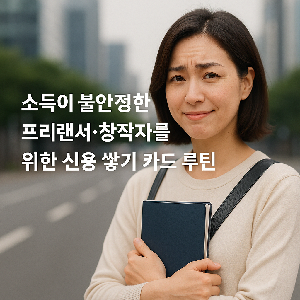 소득이 불안정한 프리랜서 창작자를 위한 신용쌓기 카드루틴