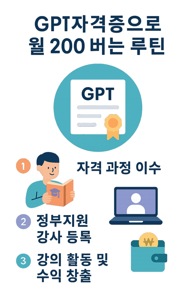 GPT 자격증으로 월 200 버는 루틴 – 실전 수익 구조 완전 공개