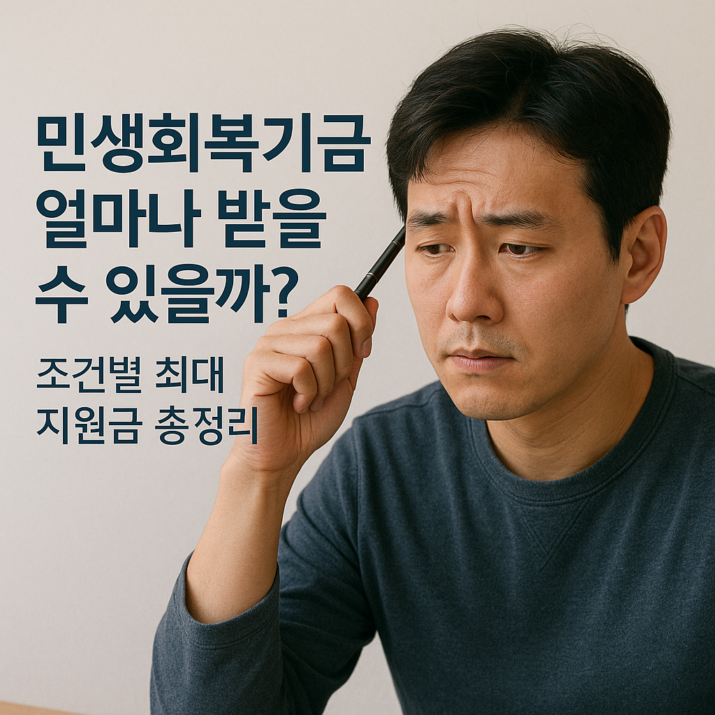 민생회복기금 얼마나 받을 수 있을까? – 조건별 최대 지원금 총정리