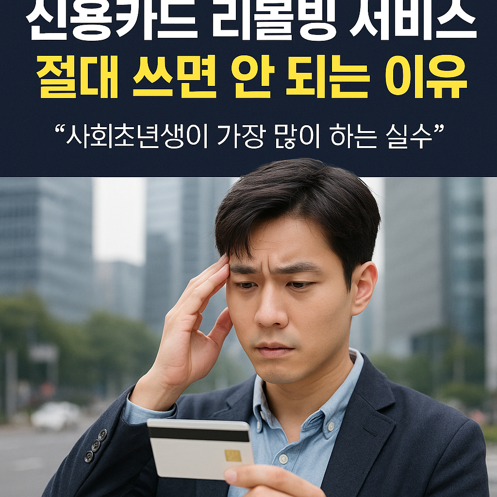 신용카드 리볼빙 서비스, 절대 쓰면 안 되는 이유