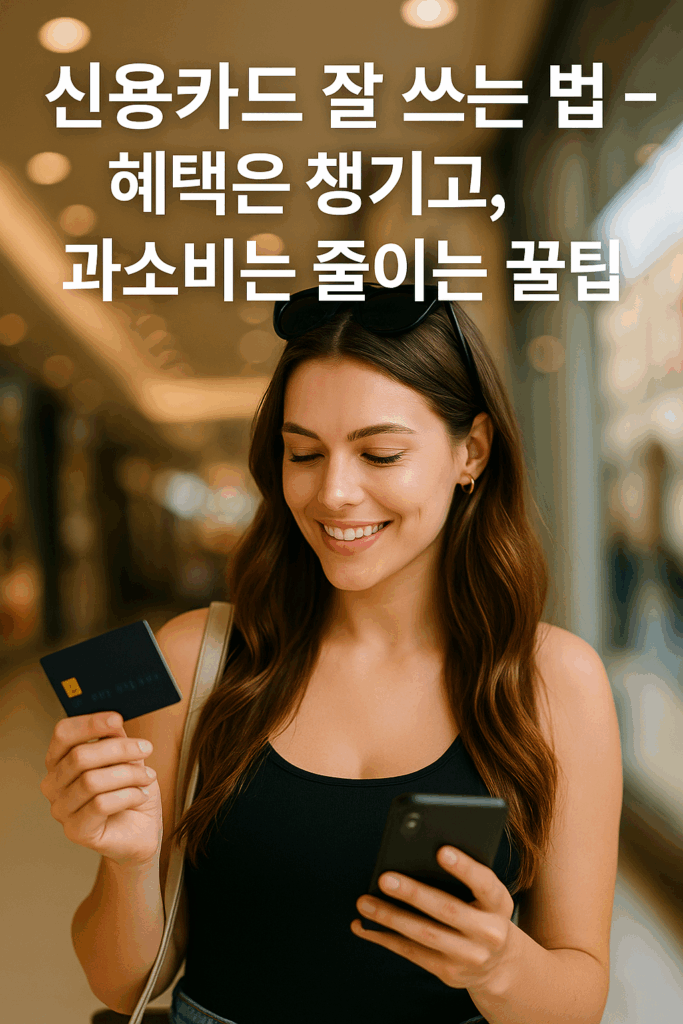 신용카드 잘 쓰는 법 – 혜택은 챙기고, 과소비는 줄이는 꿀팁