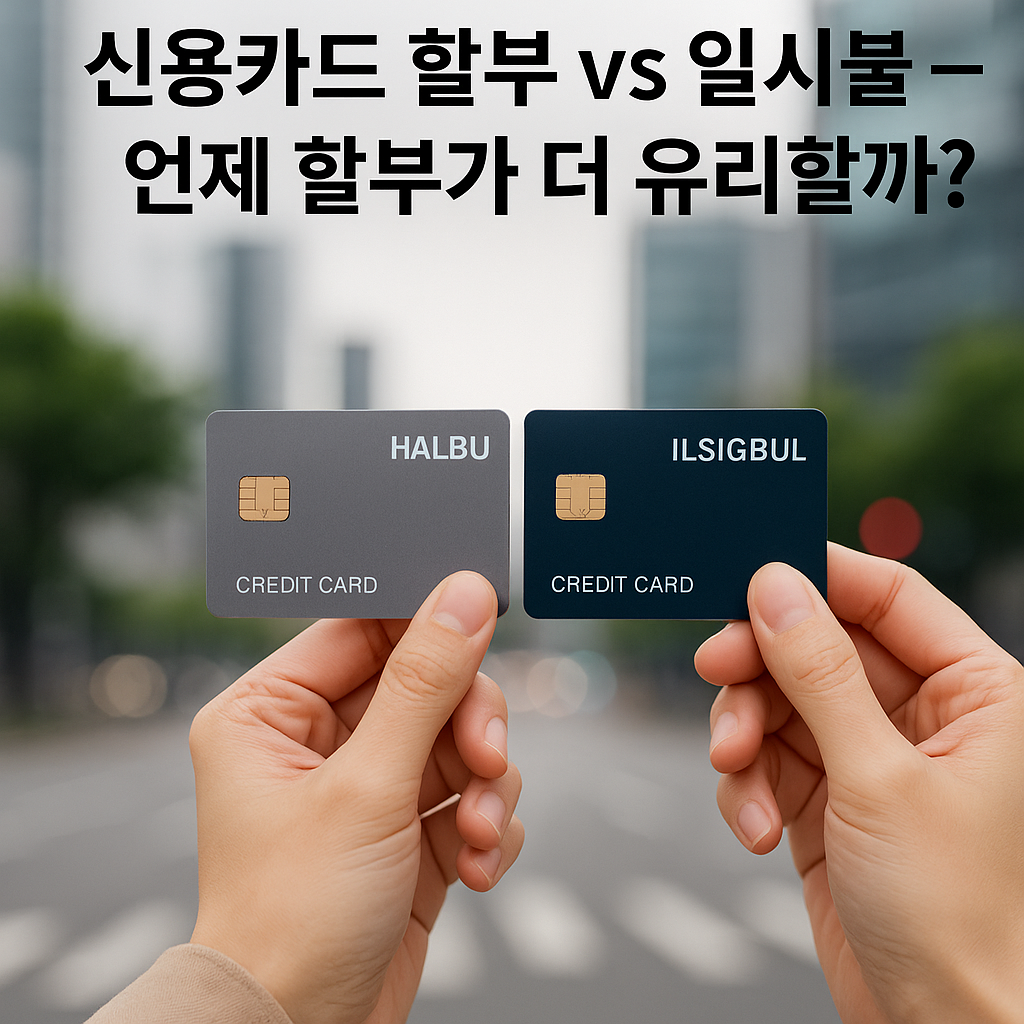 신용카드 할부 vs 일시불 – 언제 할부가 더 유리할까