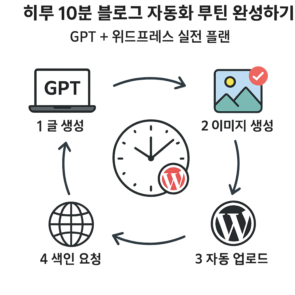 하루 10분 블로그 자동화 루틴 완성하기 – GPT + 워드프레스 실전 플랜