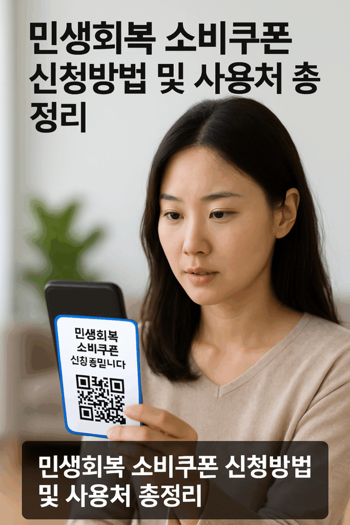 2025 민생회복 소비쿠폰 신청방법