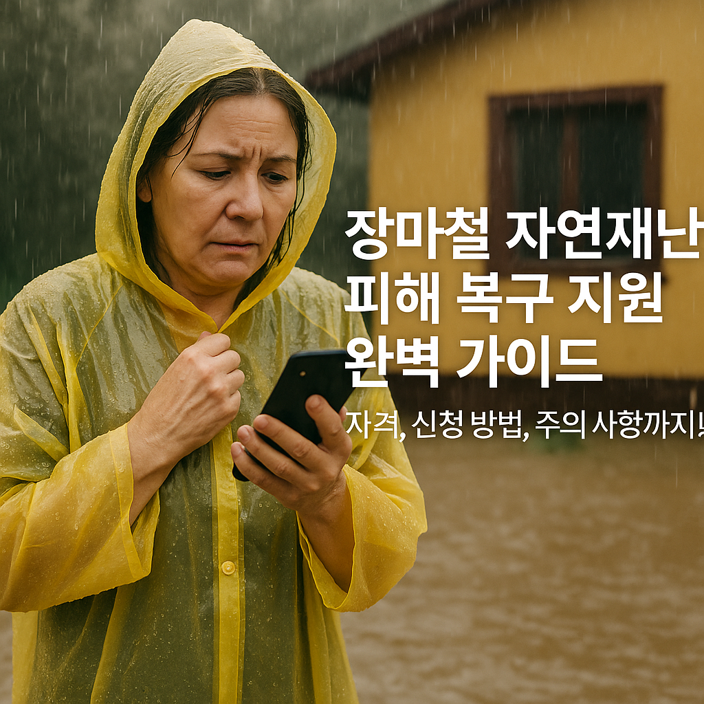 장마철 자연재난 피해 복구 지원 완벽 가이드 – 자격, 신청 방법, 주의 사항까지 총정리